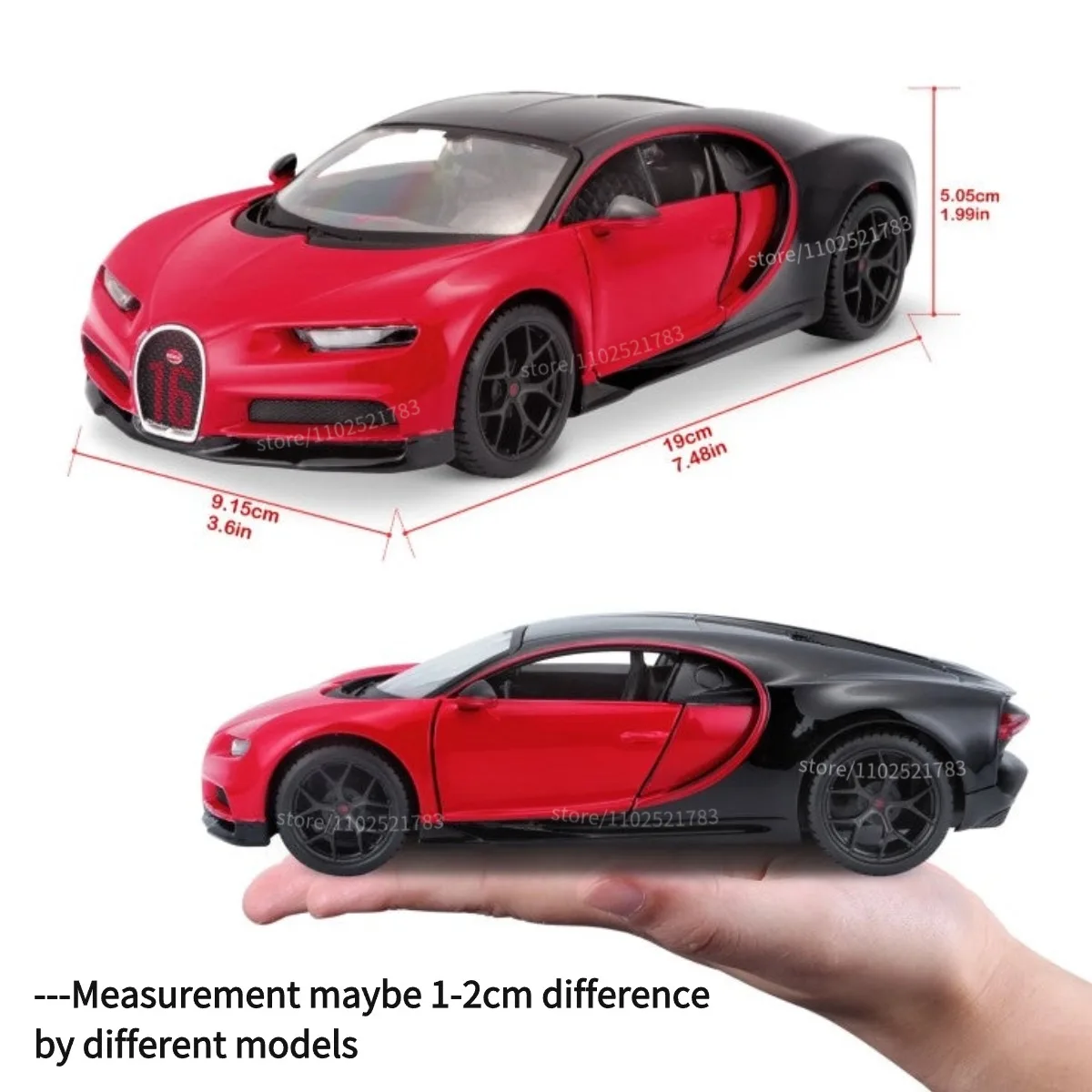 Maisto 1:24 Bugatti Chiron Replica Dream Car Model Genuine Scale Miniature Toy - Perfect Gift for Supercar Enthusiasts