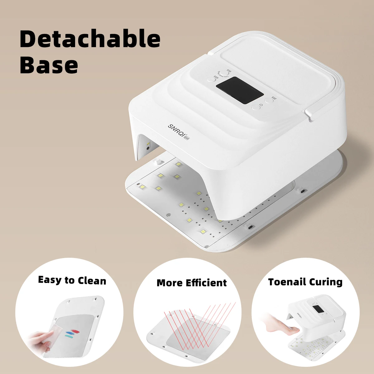 48W oplaadbare UV LED-nagellamp met handvat Snellere nageldroger Gellak Professionele uithardingslamp voor vingernagel-teennagel