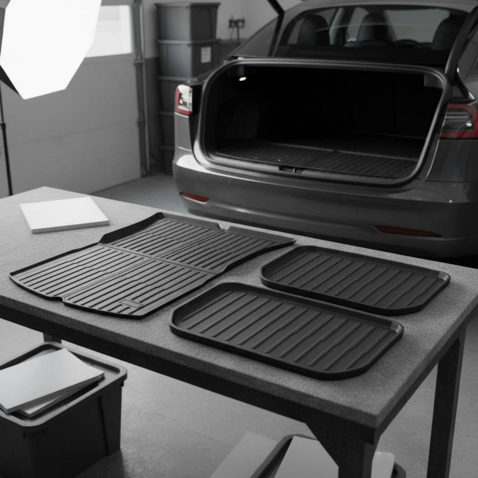 

Tailored Fit Trunk Mat Waterproof TPE Luggage Liner Full Trunk Protector Mat Non-Slip Surface TPE Car Floor Liners Easy to Clean