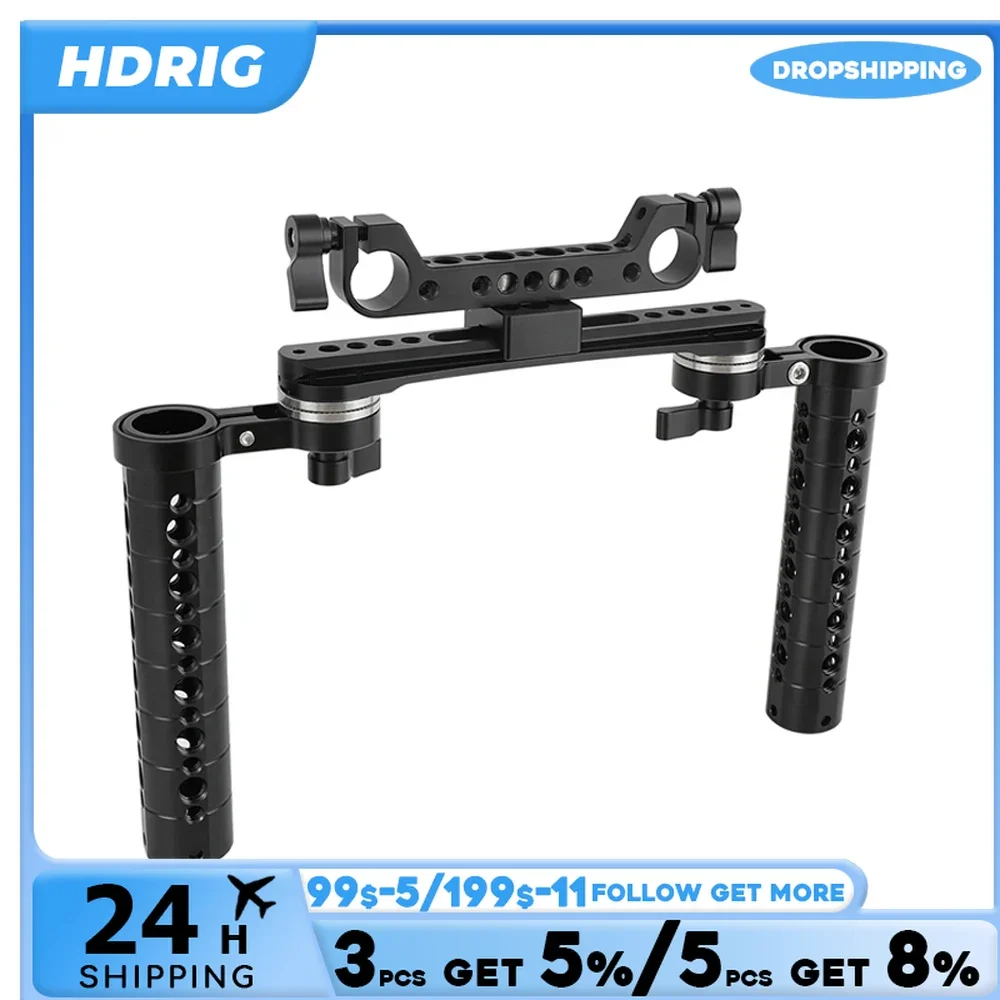 HDRIG  Cheese Handheld Rig With ARRI Rosette Connection & NATO Rail & 19mm Dual Rod Adapter For Shoulder Mount Rig