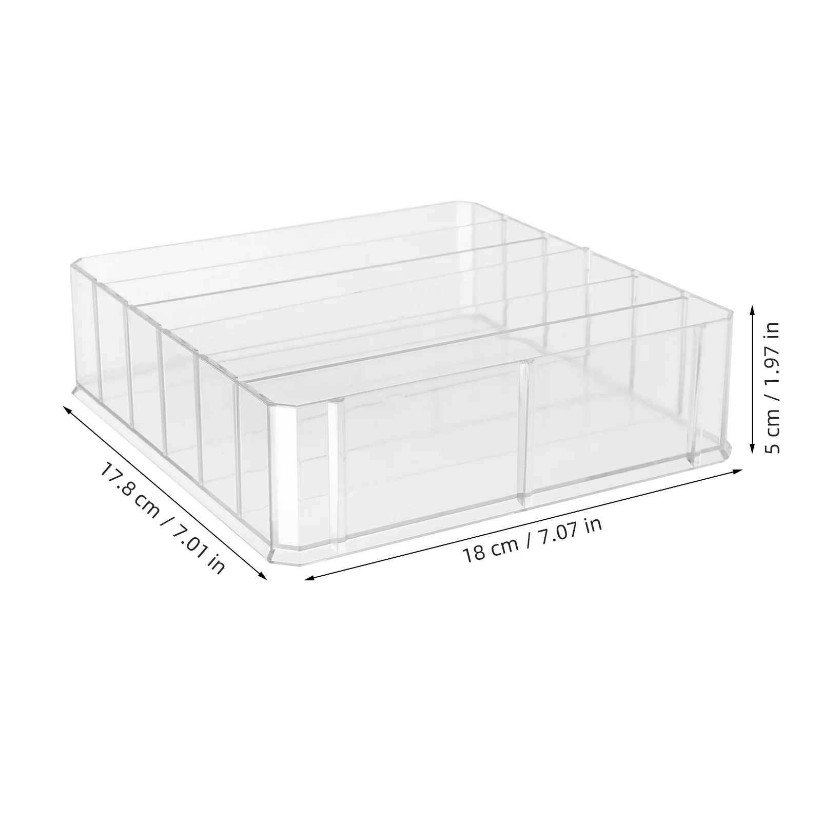 Transparent Acrylic Cash Storage Box 6 Grid Money Tray for Notes Multi Compartment Retail Store Cashier Bills Holder