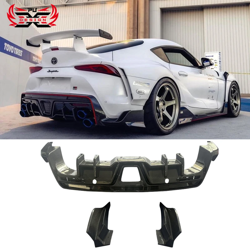 

Rear Diffuser Bumper rear shunt Rear Splitter Carbon Fiber Toms Style For Toyota Supra A90 A91 Mk5