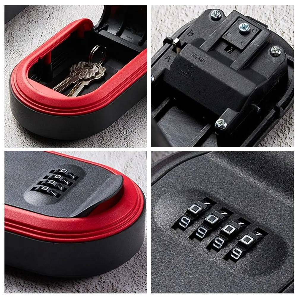 Wall Mounted Code Box Door Lock Key Safe Box 4 Digit Combination Lock Key Security Storage Case Key Lock Box