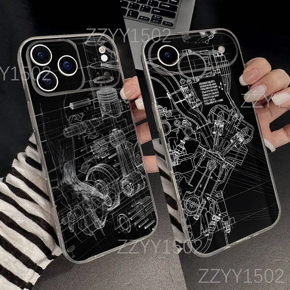 

Helicopter Aircraft Jet For iPhone 17,16,15,14,13,12,11 Pro,Max,Plus,X,XS,XR,SE4,E Mini Transparent Soft Protective Shell
