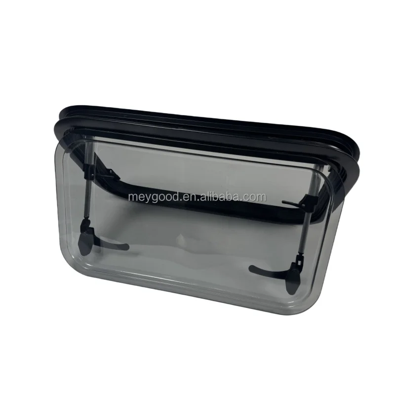Caravan Windows Factory 600x280mm CE Certified Double Glazed Acrylic Glass Venting Window With Fly Net