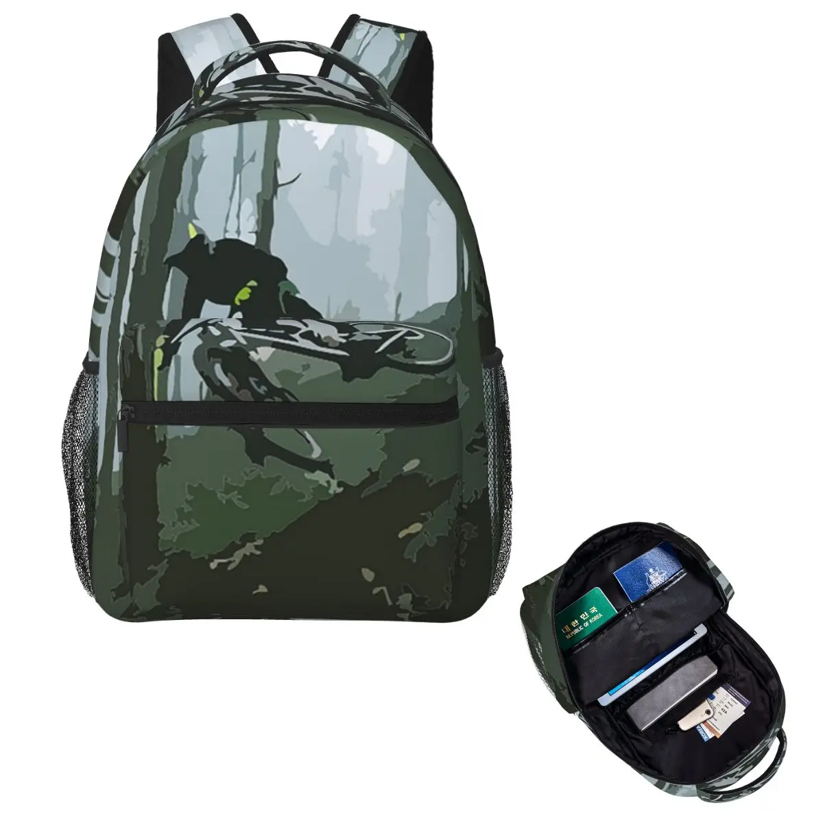 

Greg Minaar Painting Student Backpack School Bag Hiking Travel Daypack for Men Women Fashion Bookbag Shoulder Bags