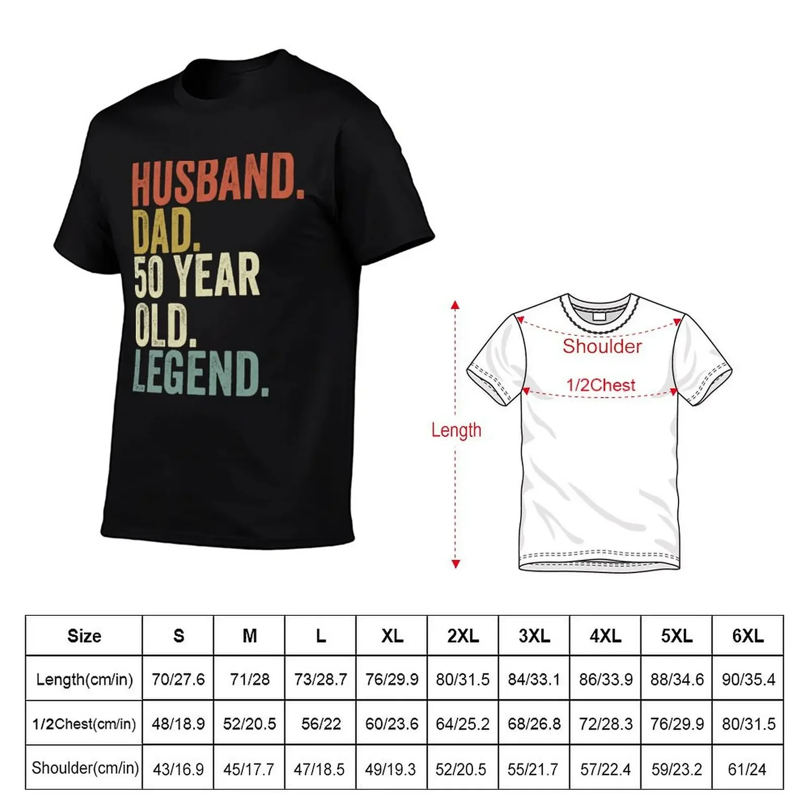 Funny 50th birthday for men Vintage Dad born in 1974 Husband T-Shirt customs design your own football t shirt cotton t shirt men