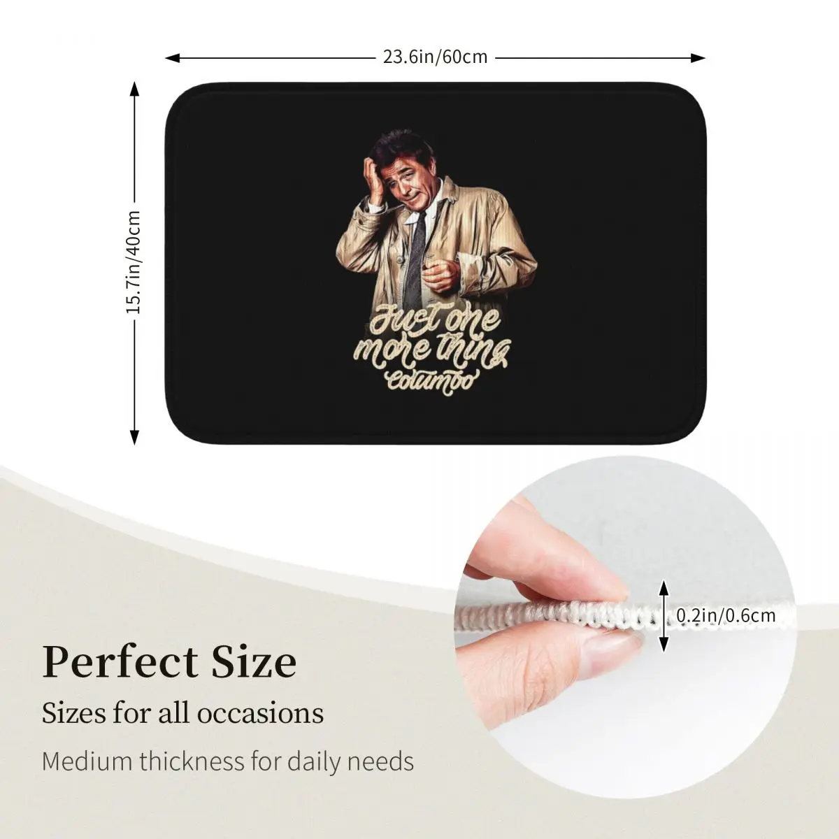 Columbo - Peter Falk Doormat Kitchen Entrance Home Floor Mat Non-slip Carpet Rug for Bathroom Footpad Mats