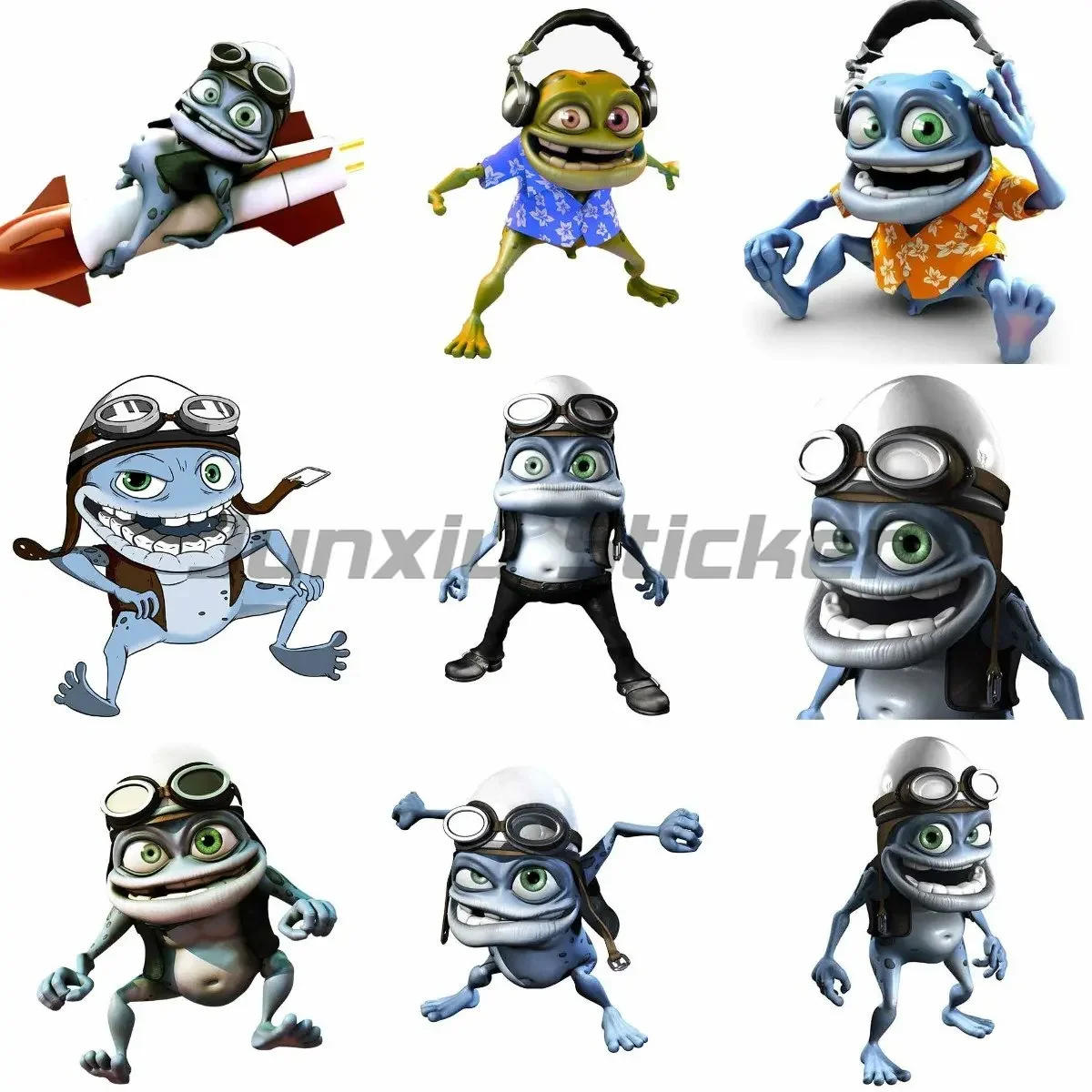 

Anime Funny Crazy Frog Car Sticker Wall Helmet Sticker Laptop Stickers Decal Camper Van Bicycle Decals Bumper Sticker