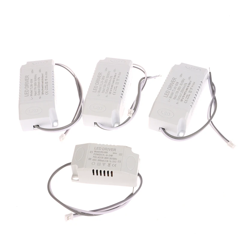 1PC Single Color LED Driver 8-24w 24-36w 36-50w 40-60w LED Constant Current Driver Power Unit Supply LED Transformer