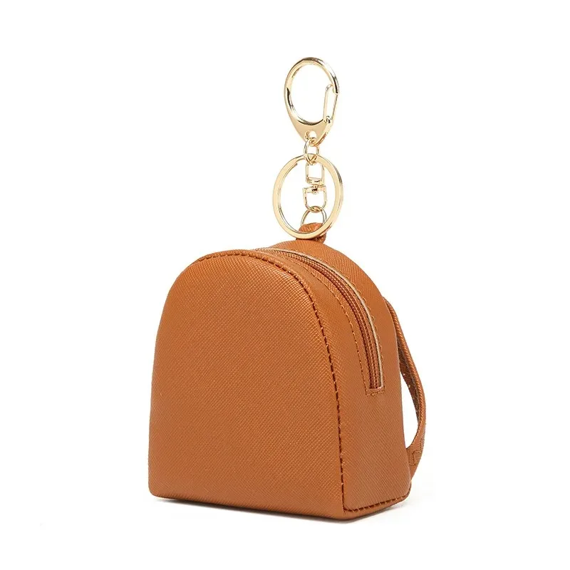 Cute PU Leather Coin Wallet Korean Japanese Style Mini Storage Bag for Girls with Key Pendant Headphone Bag