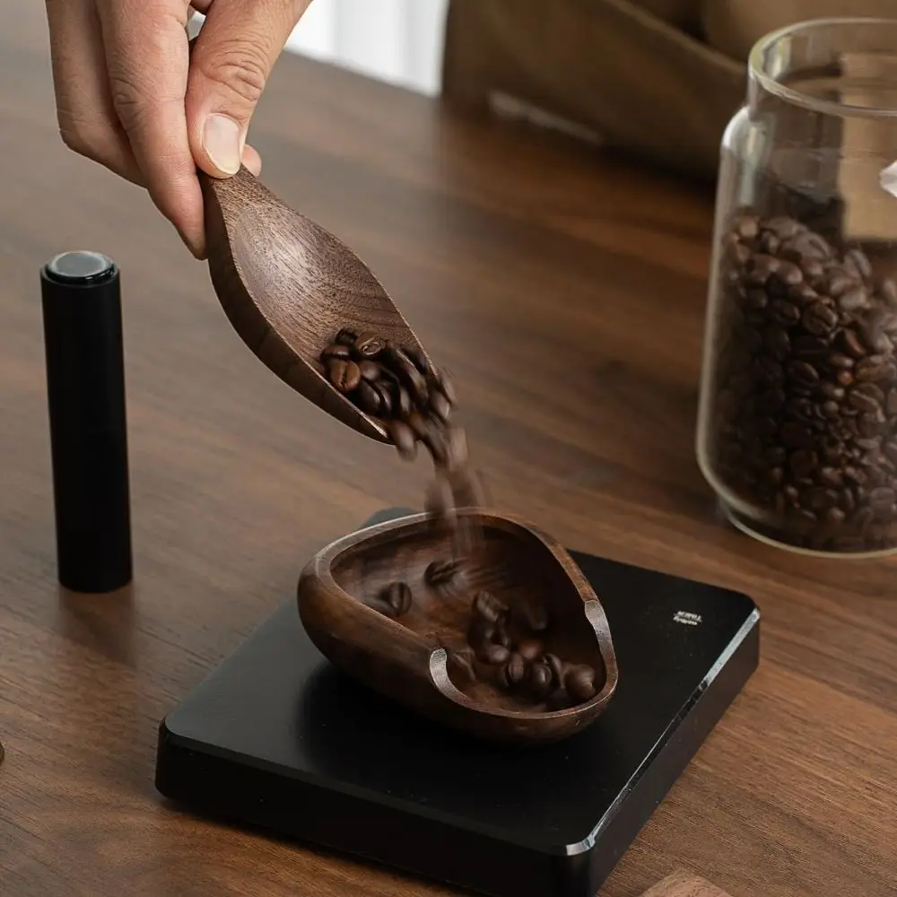 Multi-Purpose Black Walnut Coffee Scoop 1 Tablespoon/15ml Wooden Kitchen Scooping Tool Coffee Brewing Small Measuring Spoon