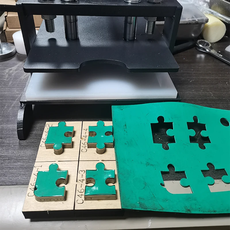 Máquina manual de moldagem de couro, 20x20cm, pvc/eva, folha de material, corte e perfuração, faça você mesmo, processo de couro, ferramenta de gravação
