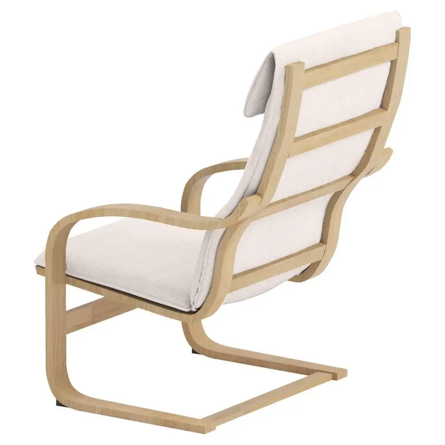 

Duable Poang Chair Cover Replacement is Custom Made Compatible for IKEA Poang Armchair Slipcover Only. Polyester Flax Beige