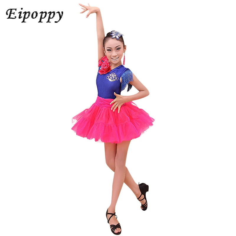 Children's performance clothing dance clothing  new girls test grade Latin dance dress competition performance clothing