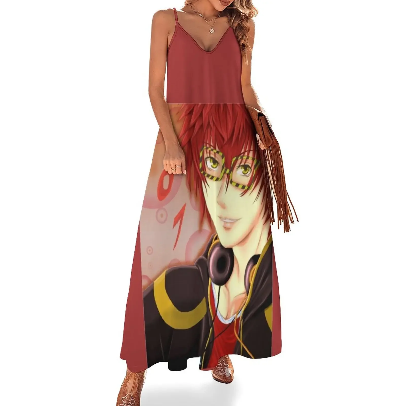 Mystic messenger 707 Sleeveless Dress summer dress womens 2025 loose summer dress
