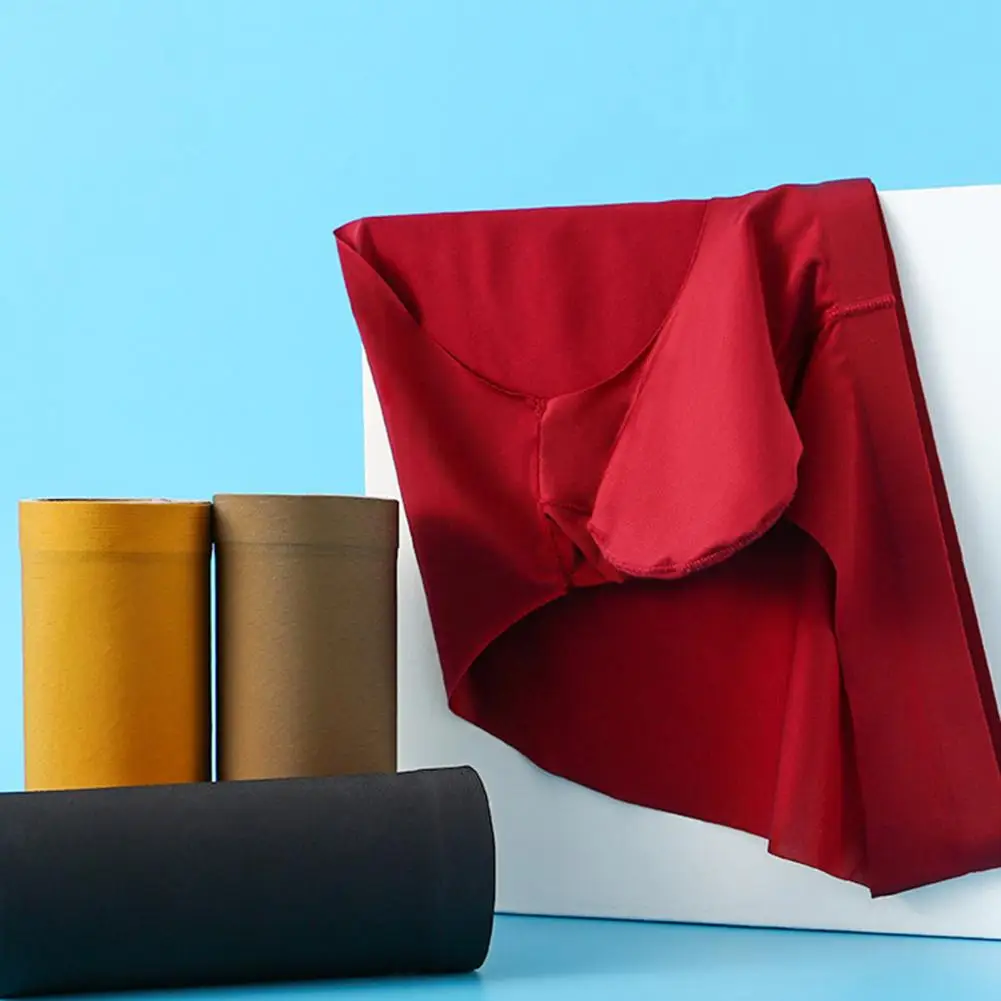 

Сексуальные трусики U-образные выпуклые однотонные бесшовные мужские трусы из ледяного шелка со средней талией мужское нижнее белье мужские тонкие трусики из ледяного шелка