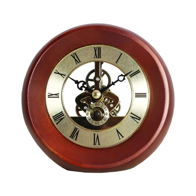 L9NB Vintage Wall Clock Elegant Visible Internal Rotating Gear with No Ticking Sound Perfect for Home Decor