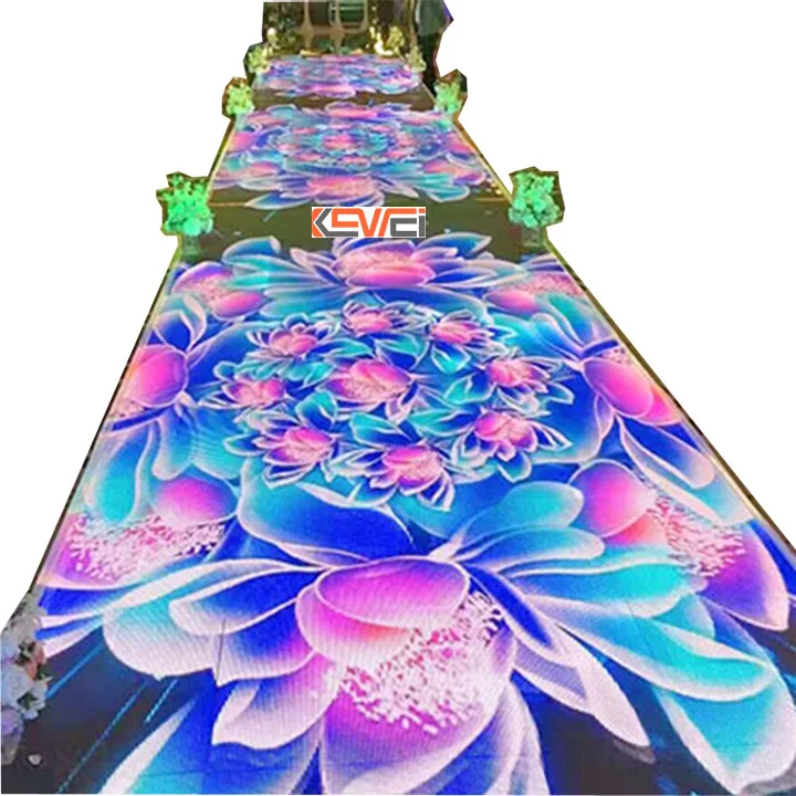 Human-Screen InteractionFog Frosted Glass Floor Tile LED Display P3.91 Floor Standing LED Display Disco Dancing LED Floor Displa