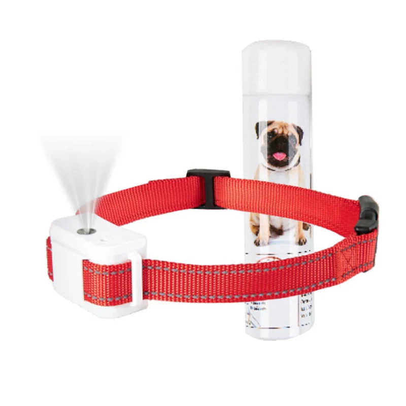 Collar de entrenamiento para perros, dispositivo inteligente antiladridos con pulverizador automático, de nailon, reflectante, ajustable, eléctrico