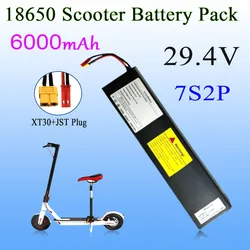 29.4V 6000mAh 7S2P 18650 Li-ion rechargeable battery pack, suitable for battery replacement of 29.4V electric scooters