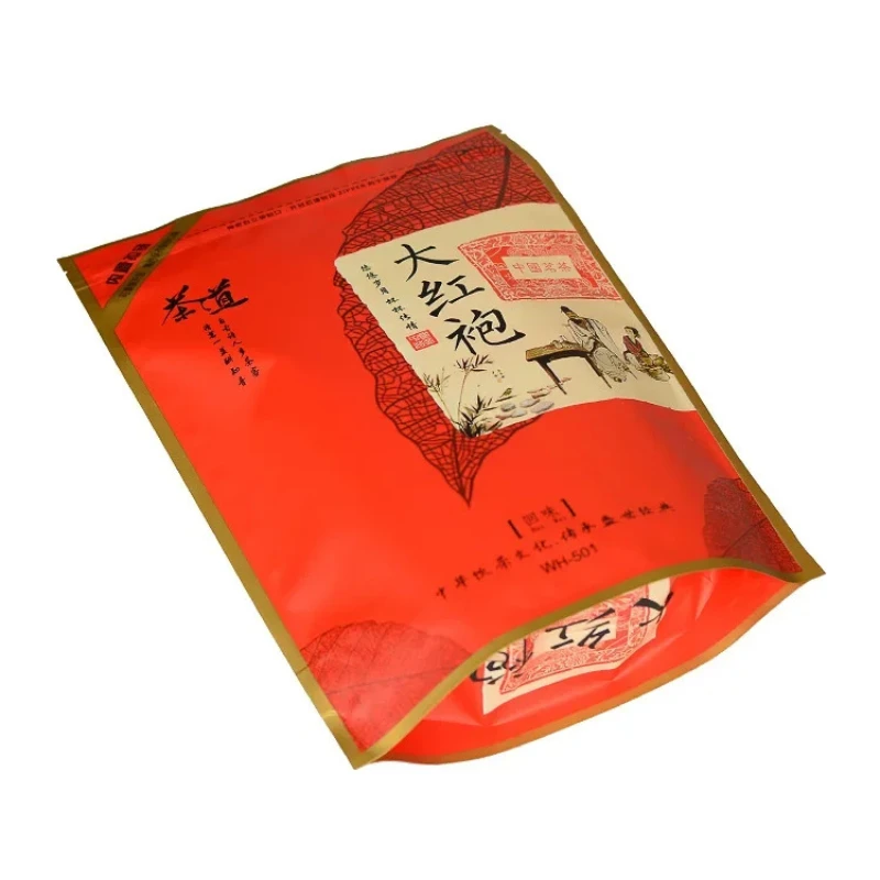 Da Hong Pao Oolong Tea Zipper Bag Self-supporting Self-sealing Plastic Tea Bag Universal Tea Gift Packaging NO Packing Bag