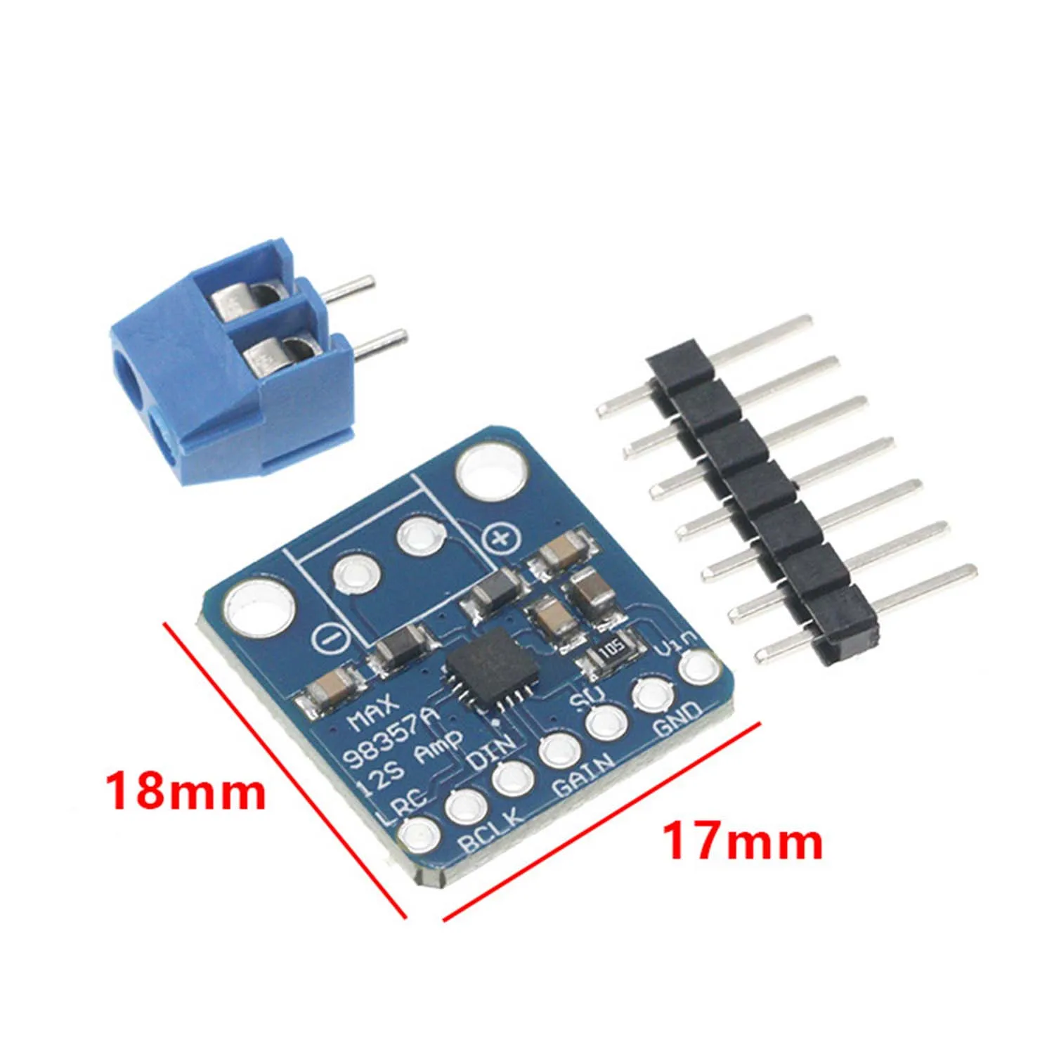 2Pcs MAX98357A Audio Amplifier Module 3006 I2S 3W Class D Amplifier Unfiltered DIY