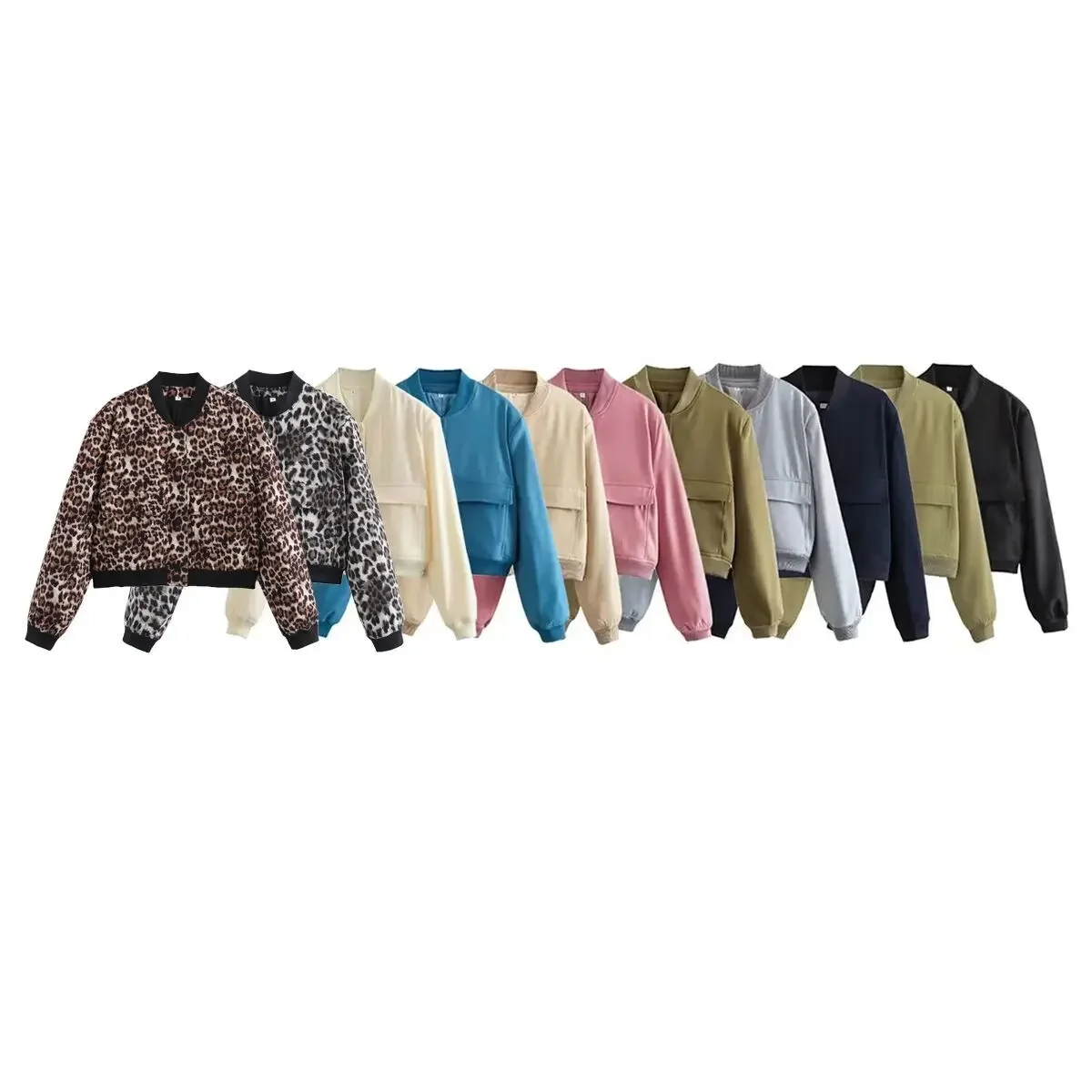 

Women's new fashion pocket decoration multi-color casual short jacket coat retro long sleeved button up women's coat chic top