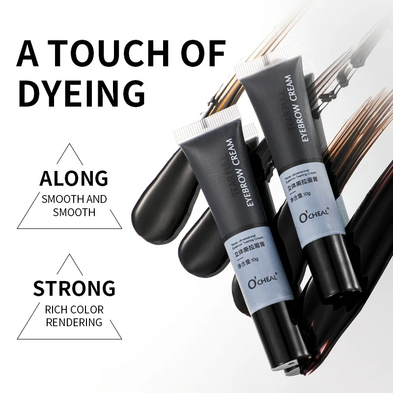 Waterproof Eyebrow Gel Smudge Proof Long Lasting 3D Styling Cream Quick Dry Natural Look Easy Peel Off Makeup