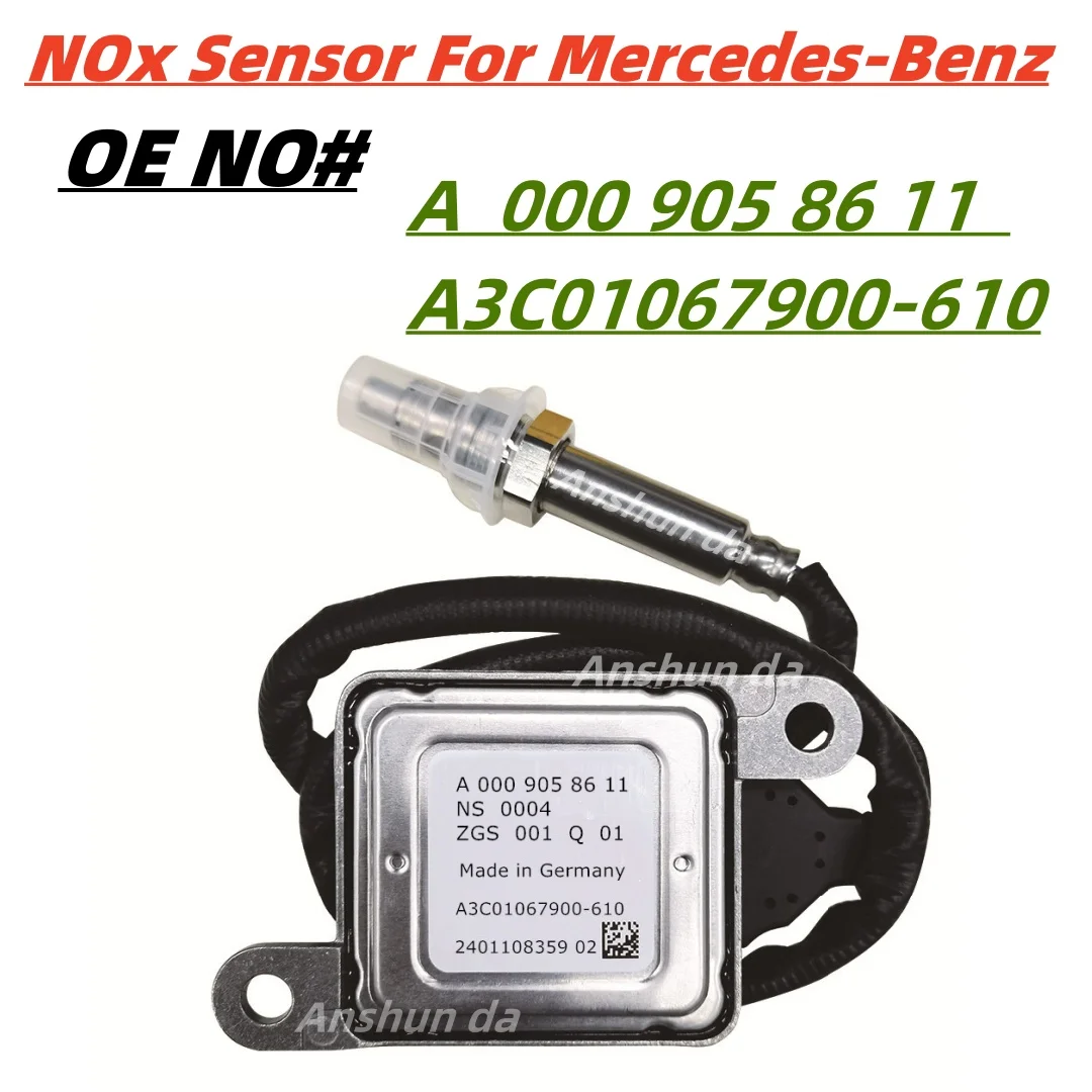 A0009058611 Original New Nitrogen Oxygen NOx Sensor 12V For Mercedes Benz W156 W166 W205 W221 W222 W238 W251 W292