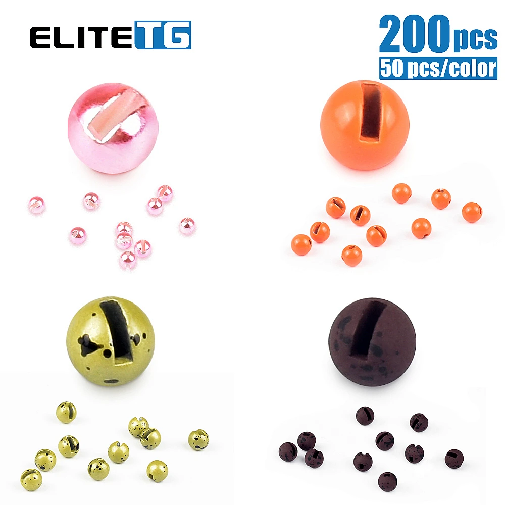 

Elite TG Combo 2.5-3.8mm Tungsten Slotted Beads,Fly Tying Material ,Trout Panfish Pink Orange Brown Colorful Fly Fishing Beads