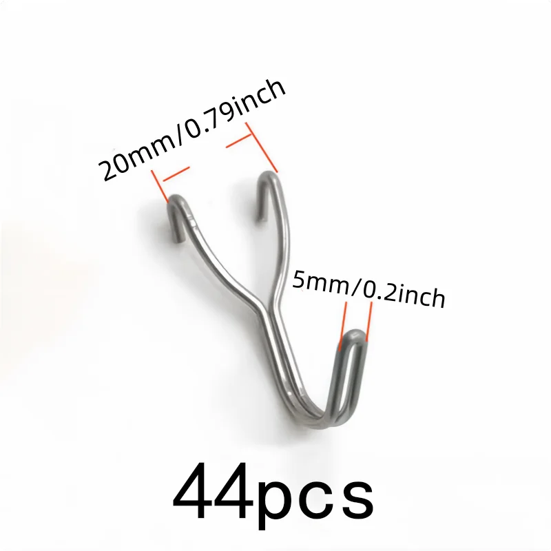 44 pcs 20mm Wall Storage Hooks, Strong Load Capacity and 304 Stainless Steel, ideal for Workshop Organizer