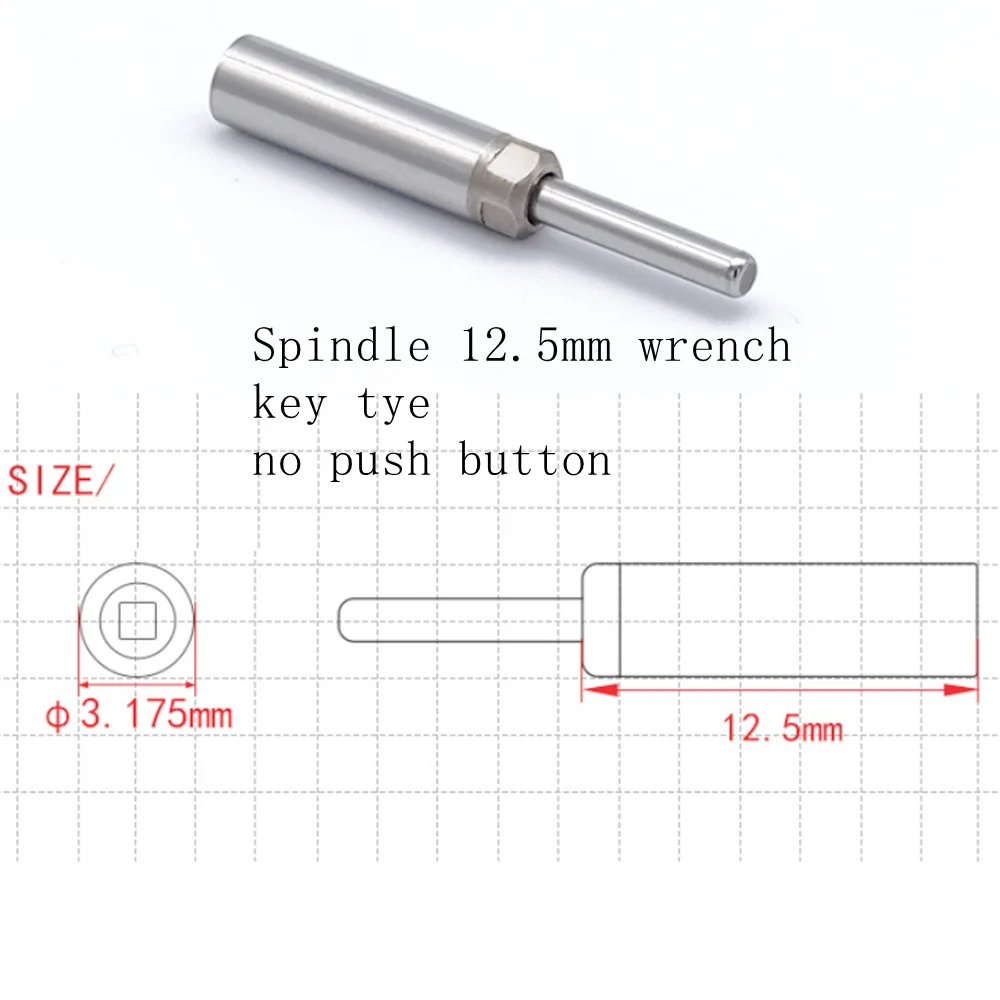 10pcs Handpiece Dental Spindle Shaft Axis 12.5mm Wrench, 13.5mm Wrench Key Type No Push Button