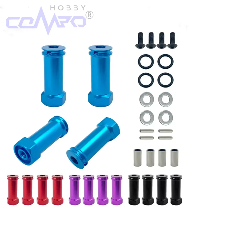 4Pcs 12mm Wheel Hex Hub Drive Adapter Long 30mm Adaptor Extension Combiner Coupler For Wltoys 144001 124019 A959 RC Car Upgrade