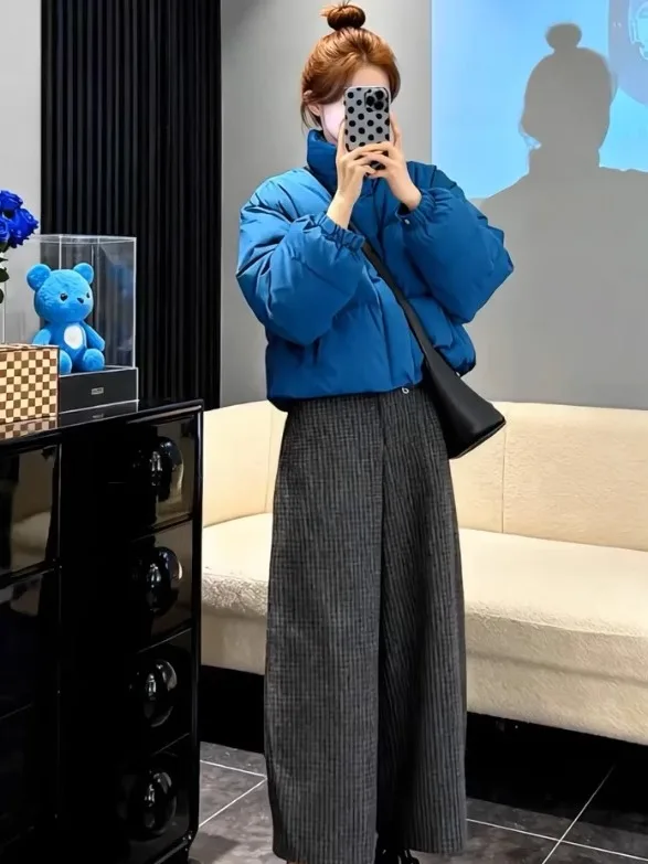 

Winter Thickened Women's Cotton Jacket Fashionable Warmth Personality Versatile Good Looking Korean Style Loose Fit Zipper Cl...