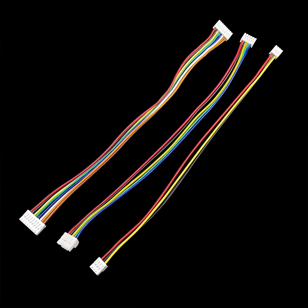 10Pcs JST GH 1.25mm Pitch 2P/3/4/5/6/7/8/9/10Pin Male Plug 28AWG Cable Wire 150MM GH 1.25 Single/Double Plugs Connector