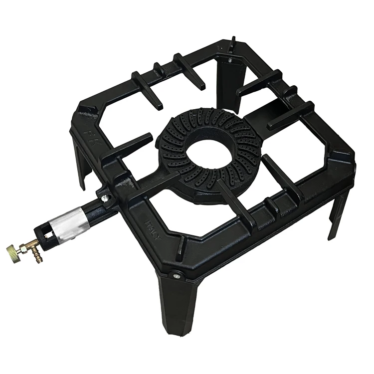 موقد تخييم بحلقة غليان الغاز الكبيرة من الحديد الزهر