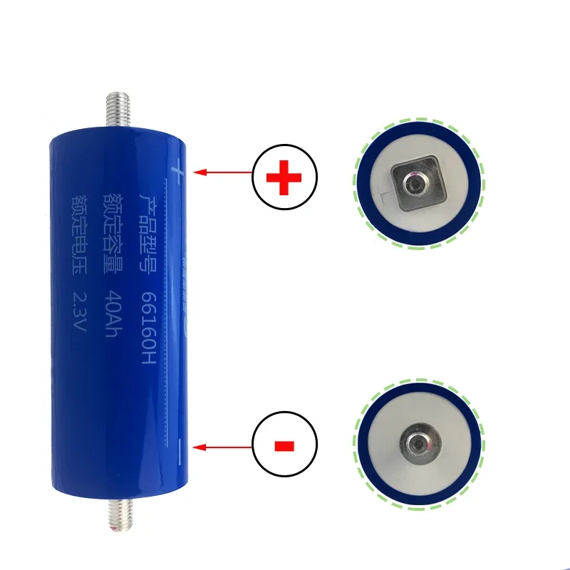 2.3V 40Ah ความจุจริง Yinlong 66160 แบตเตอรี่ลิเธียม Titanate LTO แบตเตอรี่สําหรับเครื่องเสียงรถยนต์ระบบพลังงานแสงอาทิตย์, UPS Onboard Starter