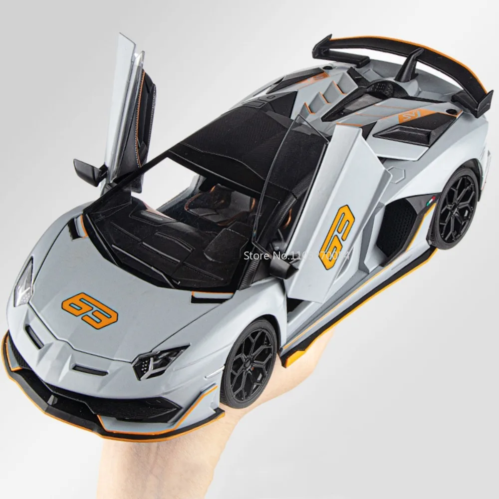 Large Scale 1/18 Evantado SVJ63 Track Bull Alloy Diecasting Toys Car Model Rubber Tires Hidden Version High Simulation Boy Gifts