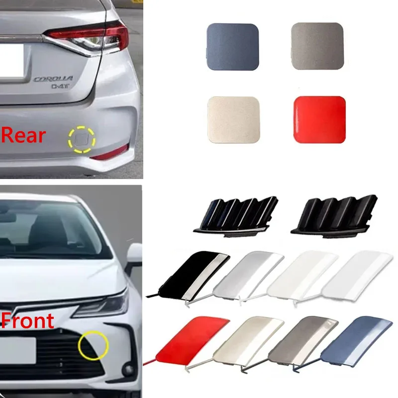 

Front Rear Bumper Tow Hook Cover Trailer Hauling Eye Lid Lower Grille Cap 5312802310 For Toyota Corolla Altis Seadn 2019-2023
