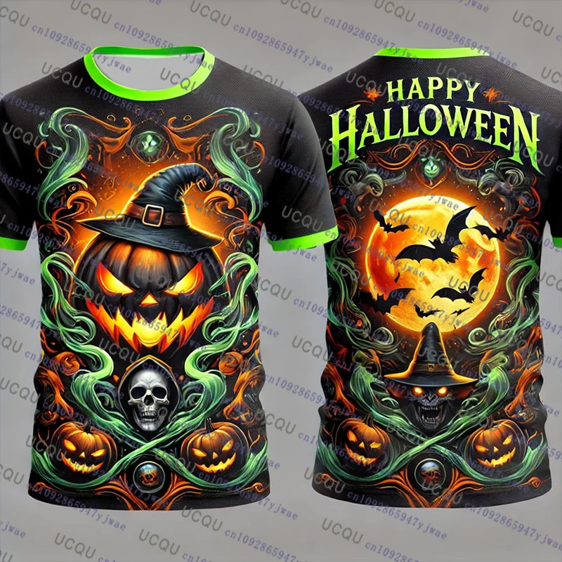 2026 Halloween T-Shirt Kleidung für Männer und Frauen Kurzarm T-Shirt Kürbis 3D-Druck T-Shirt Harajuku T-Shirt Halloween Cosplay T-Shirts – Detail 7