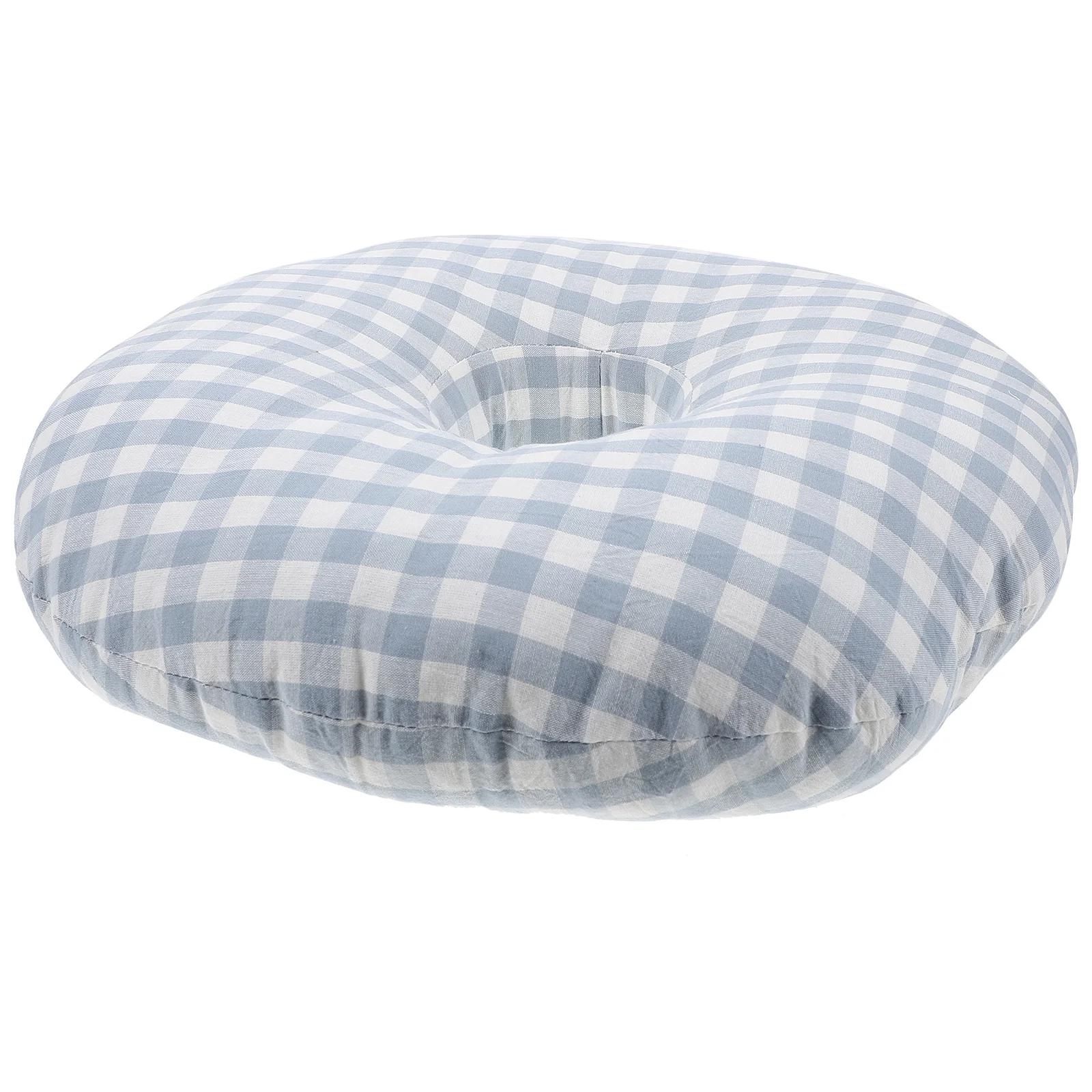 

Ear Pillow Single Hole Cotton Stuffed Ergonomic Blue Pattern Anti Pressure Breathable Comfort Piercing Donut Ear