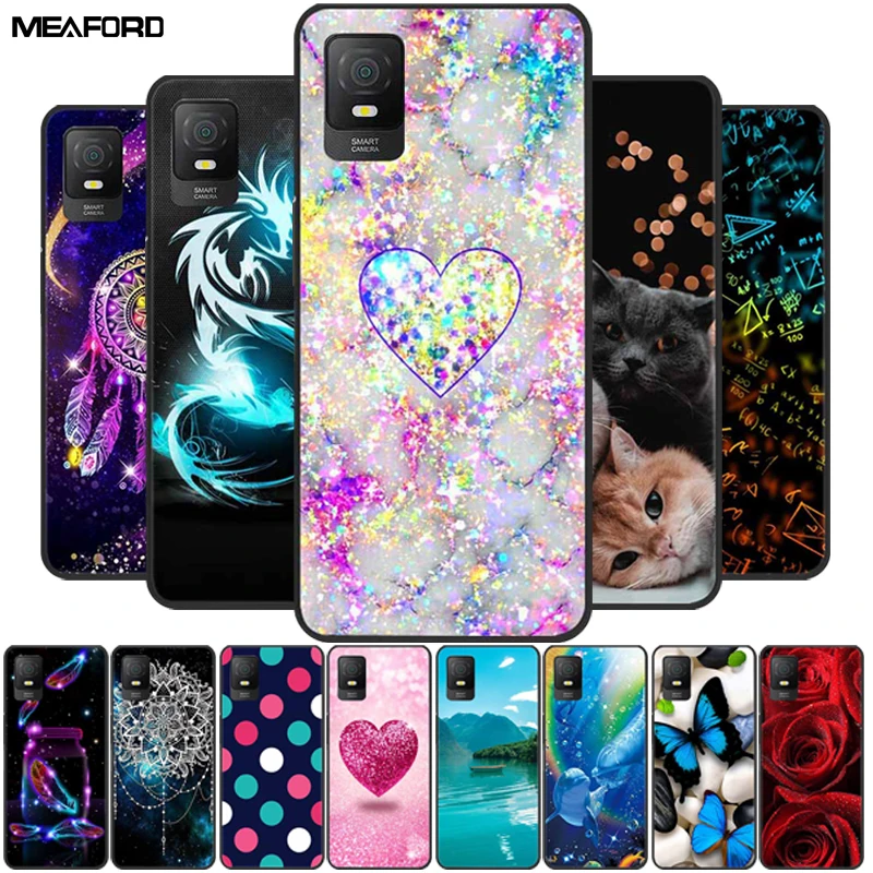 For TCL 403 Case 2023 Soft TPU Silicone Painted Cats Back Cover for TCL 403 4G 6.0 Funda T431E T431D T431U T431A Para for TCL403