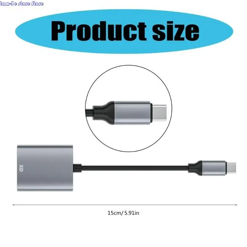 D0UA USB C ke Pembaca Kartu Adapter Kartu Adaptor Pembaca Fast Data Transfer