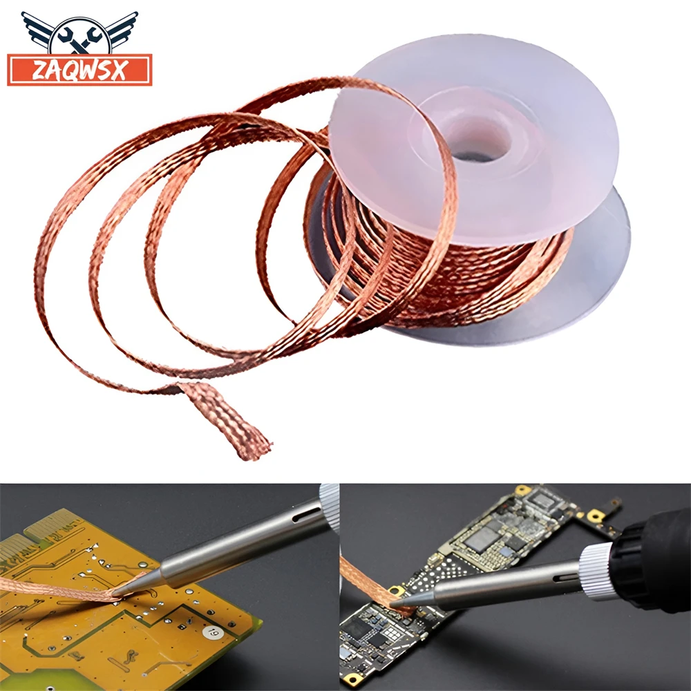 1/5/10pcs Length Welding Wires Desoldering Mesh Braid Tape Copper Welding Point Solder Remover Wire Repair Tool for Soldering