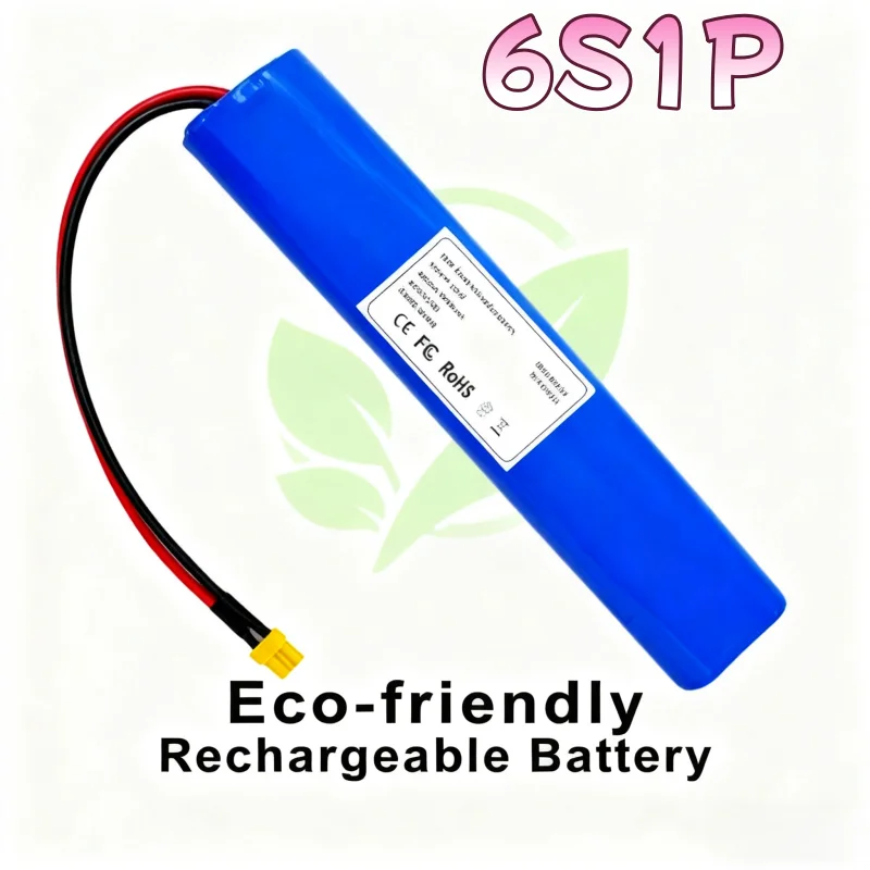 

6S1P 25.2V 5200mAh Ultra Large Capacity Battery Pack, Rechargeable Li-ion for High Power Consumption Electronics and Tools