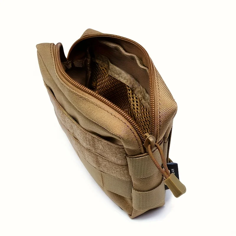 2-piece Outdoor EDC Tool Kit Molle Camouflage Waist Pouch Multi-functional Coin and Phone Pouch Accessory Commuter Bag