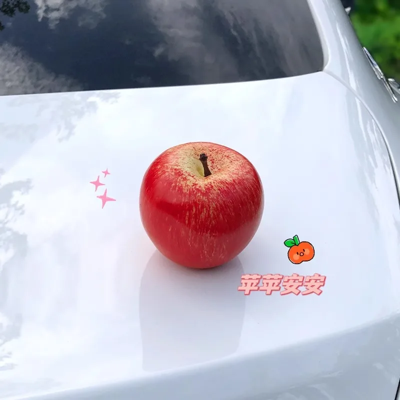 Simulated Apple Car Interior Decoration Center Console Safety Decoration Electric Car Interior Exterior Christmas Decorations