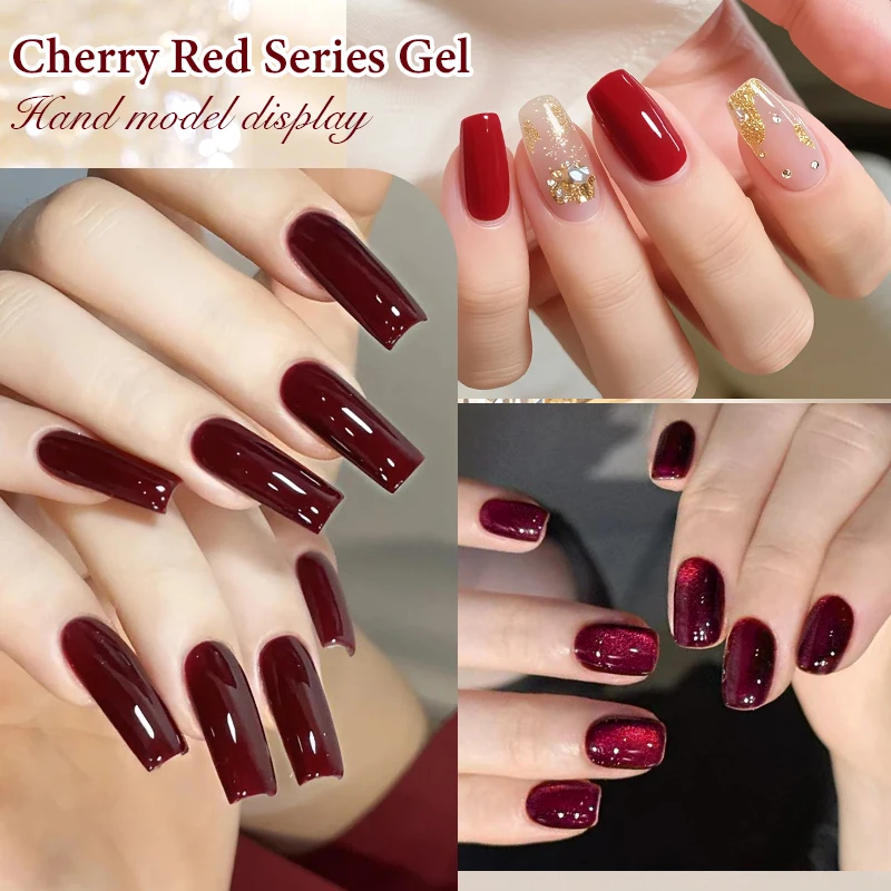 7ml Red Christmas Gel Nail Polish Starter Red Cat Magnetic Soak Off Semi Permanent Nail Gel Polish Suitable For All Seasons