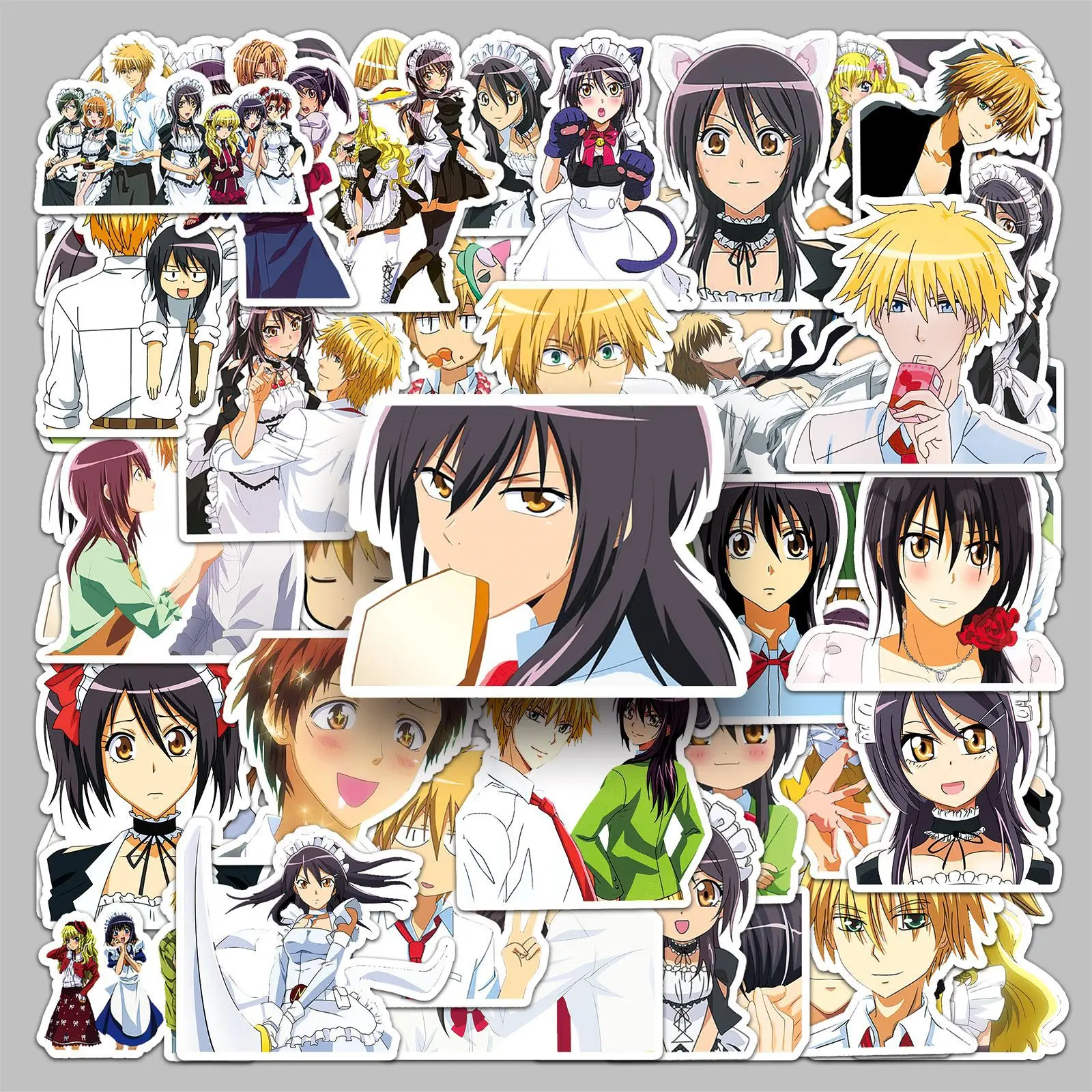 50 Pcs Maid-sama Anime Cartoon Stickers Anime Peripherals Cute DIY Graffiti Notebook Tablet Computer Water Cup Decor Toys